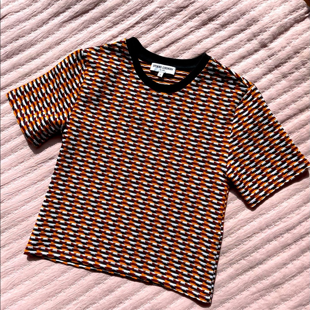 Opening Ceremony cropped multicolored top